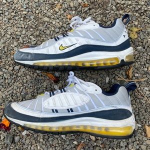 Nike Air Max 98 TourYellowBlueBlavk 2014 Size 10